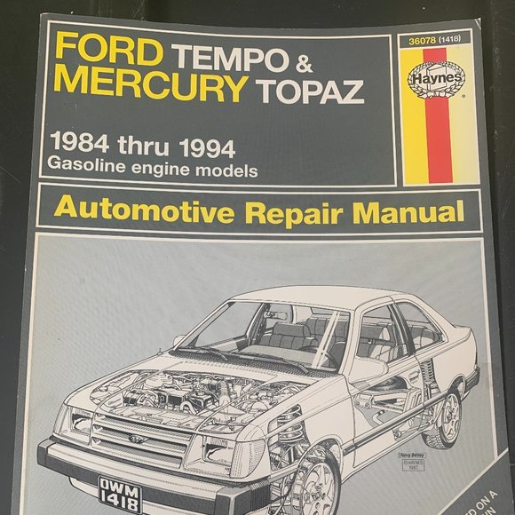 Haynes Ford Tempo & Mercury Topaz 1984-1994 Repair Service Manual 36078 (1418) - Picture 1 of 10